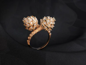 cincin dengan kerucut cemara Model Cetak 3D