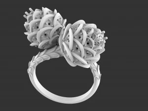 ring with fir cones 3D Print Model