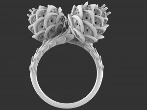 ring with fir cones 3D Print Model