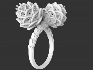 ring with fir cones 3D Print Model