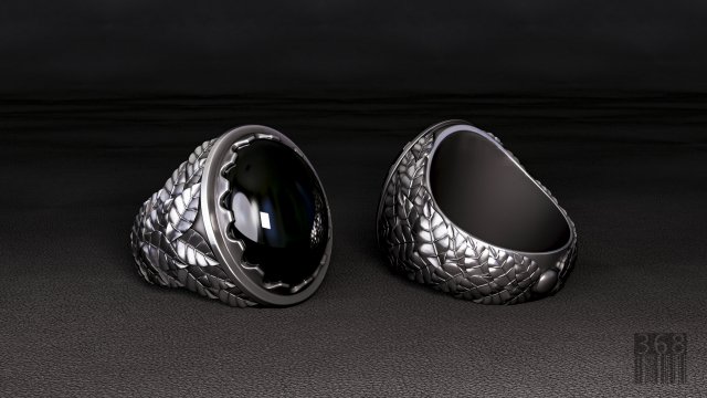 mens ring with oval stone 3d print model Modèles 3D en vedette .c4d .max .obj .3ds .fbx .stl .blend 