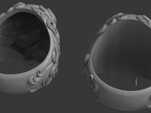 men skull ring 3D Print Model