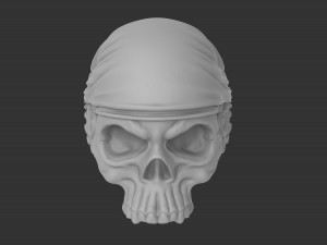 mens signet skull in a bandana 3D Принт Модель