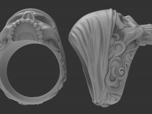 mens signet skull in a bandana 3D Принт Модель