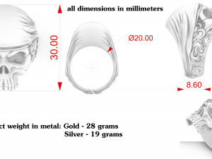mens signet skull in a bandana 3D Принт Модель