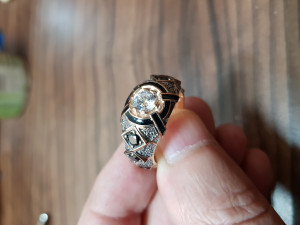 mens signet with diamonds 3D Принт Модель