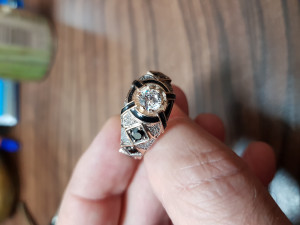 mens signet with diamonds 3D Принт Модель