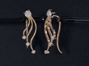 diamond earrings 3D Принт Модель