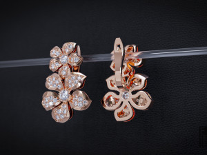 flower earrings 3d print model 3D 프린트 모델