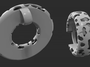 set of earrings and a pendant 3D Print Model