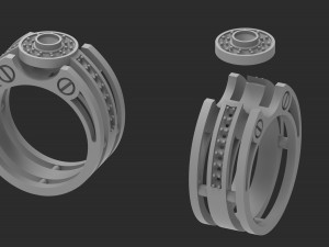 men ring 3Dプリントモデル
