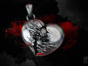 розбите серце з черепом 3D Принт Модель