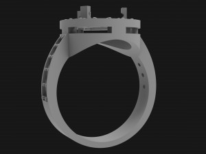women ring with pear stones 3Dプリントモデル