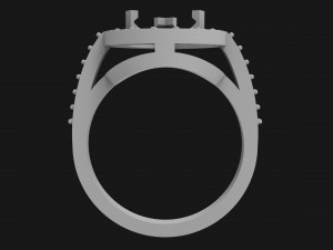 women ring with pear stones 3D Print Model