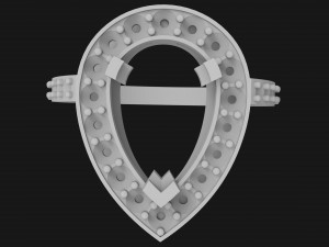 women ring with pear stones 3D Print Model