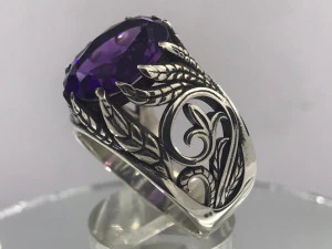 men ring with a gem 3D Print Model