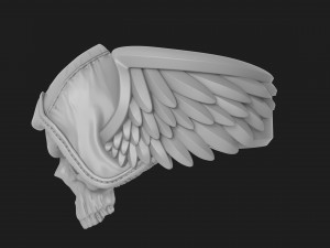 skull ring with wings for 3d printing 3D Print Model