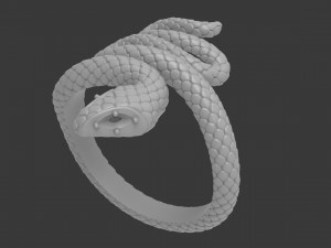 snake ring Modèles 3D en vedette