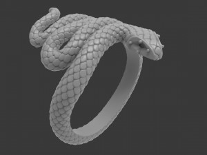 snake ring Modèles 3D en vedette