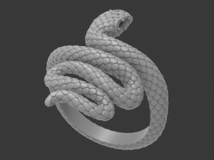 snake ring Modèles 3D en vedette