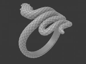 snake ring Modèles 3D en vedette