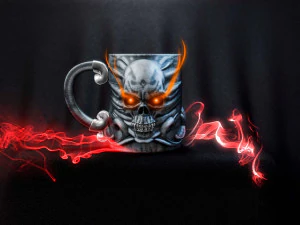 una taza con una calavera Modelo de impresión 3D