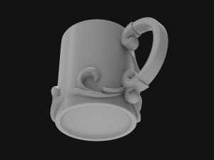 a mug with a skull 3D 프린트 모델