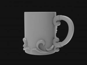 a mug with a skull 3D Print Model