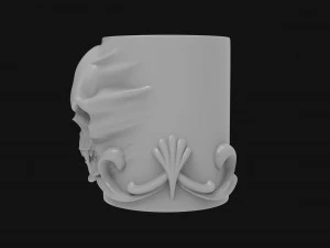 a mug with a skull 3D Print Model