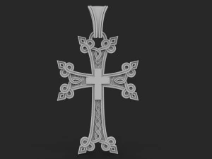 cross with a pattern 3D Print Model