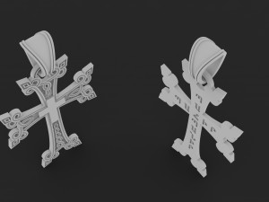 cross with a pattern 3D Print Model