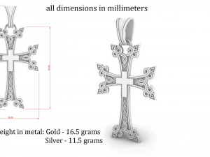 cross with a pattern 3D Print Model