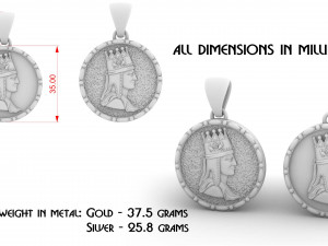 pendant king tigran 2 Model Cetak 3D