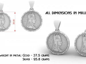 pendant king tigran 2 3D Print Model