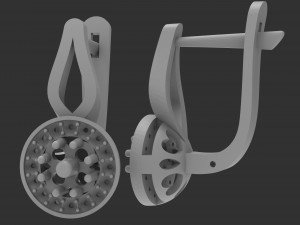 earrings with stones Modèles 3D en vedette