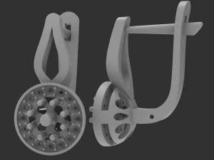 earrings with stones 3D Print Model