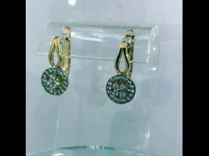 earrings with stones 3D Print Model