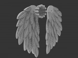 earrings wings with stones 3D Print Model