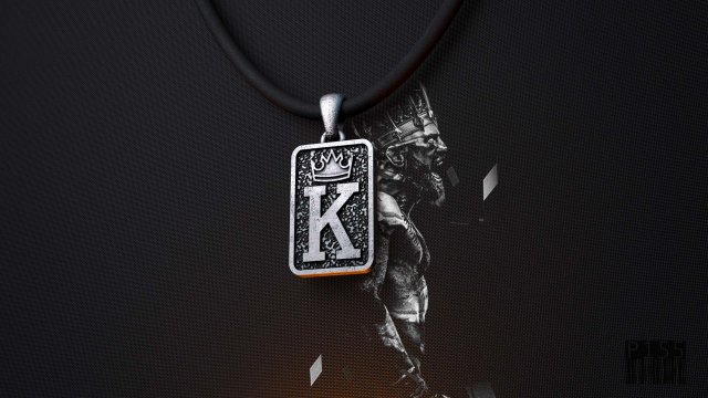 the king pendant 3D Print Model .c4d .max .obj .3ds .fbx .stl .blend 
