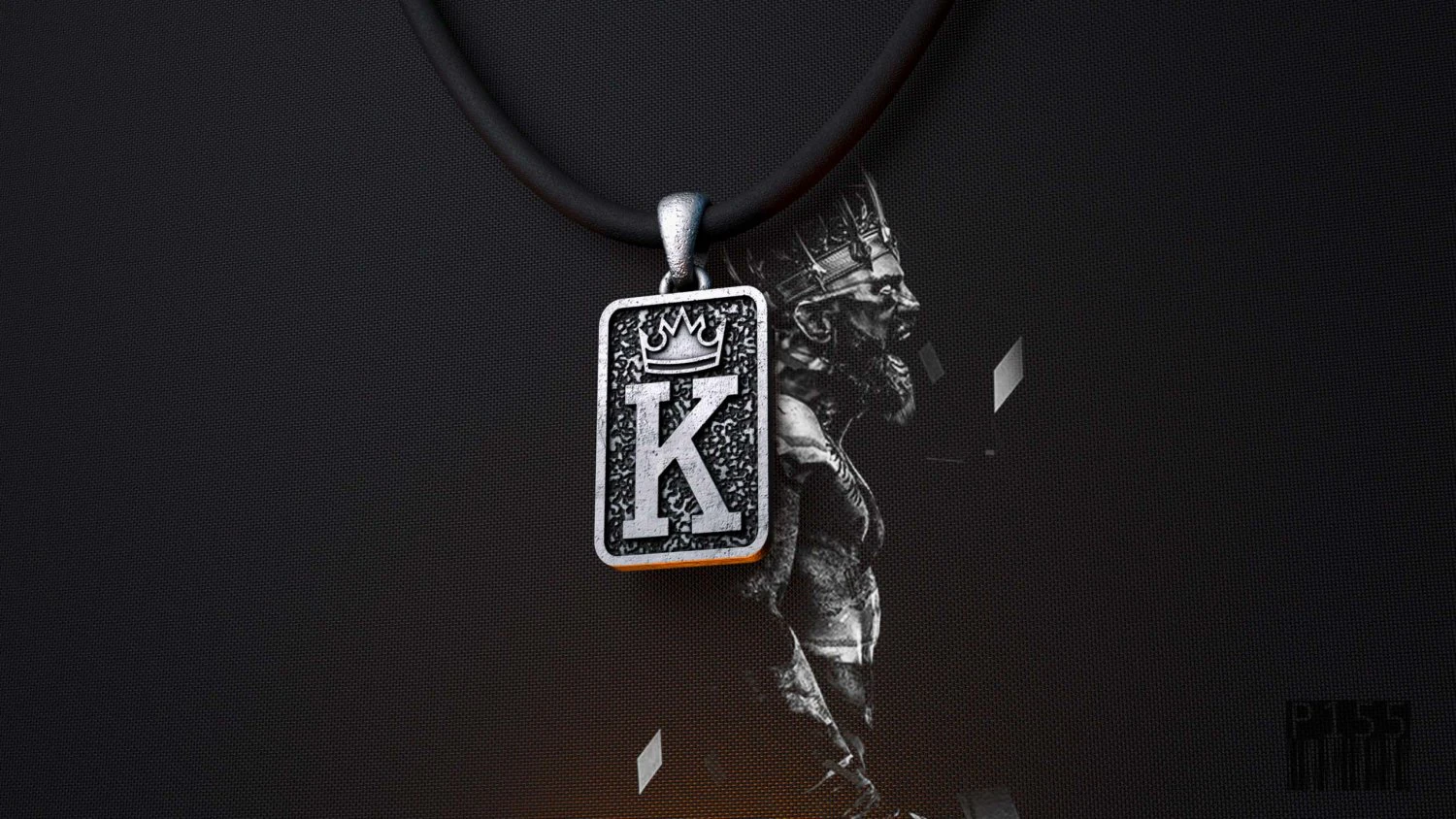the king pendant 3D Print Model .c4d .max .obj .3ds .fbx .stl .blend 