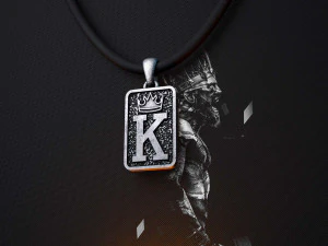 国王吊坠 3D 打印模型