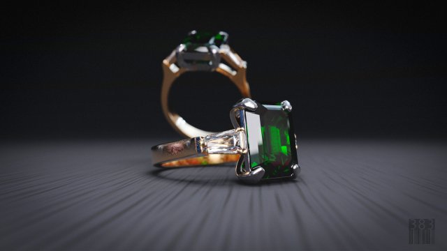 ring with stones Modello di stampa 3D .c4d .max .obj .3ds .fbx .stl .blend 