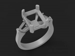 ring with stones 3D Print Model