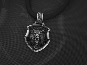 pendant wolf 3D Print Model