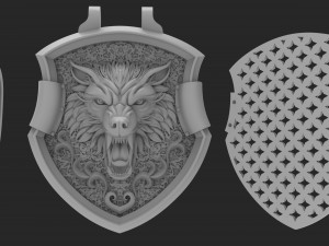 pendant wolf 3D Print Model
