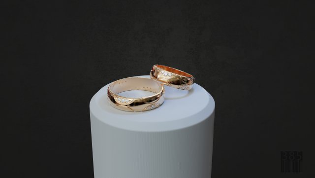 ring with stones 3D Print Model .c4d .max .obj .3ds .fbx .stl .blend 