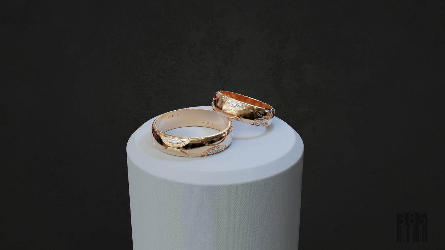 ring with stones 3D Print Model .c4d .max .obj .3ds .fbx .stl .blend