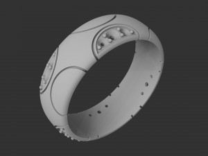 ring with stones 3D Print Model