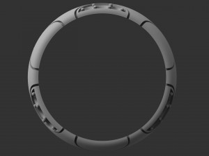 ring with stones 3D Print Model