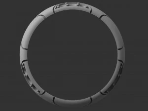 ring with stones 3D Print Model